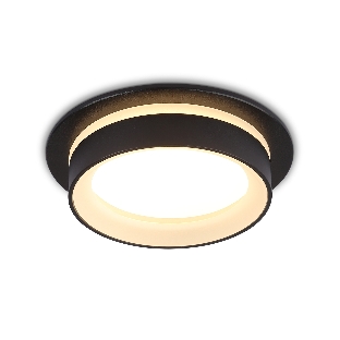 Светильник Ambrella light TN6708 BK черный IP44 GX53 max 15W D105*45