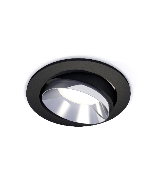 Комплект встраиваемого поворотного светильника Ambrella light XC7652022 SBK/PSL черный песок/серебро полированное MR16 GU5.3 (C7652, N7032)