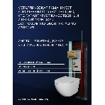Комплект BAU 6 в 1: инсталляция BAU PRO для подвесного унитаза, унитаз подвесной безободковый торнадо обратного потока Bau Dream 52х36 Hurricane-5, сиденье быстросъемное микролифт, кнопка смыва BAU Stil, бронза, фото4