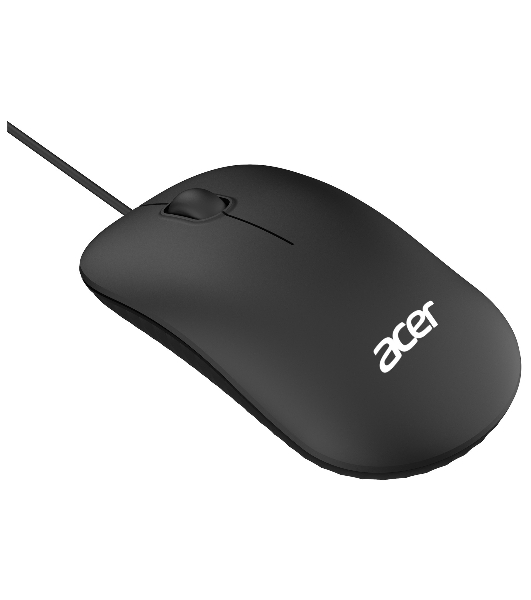 Мышь проводная Acer OMW122 черный, 1200 dpi, USB, кнопки - 3