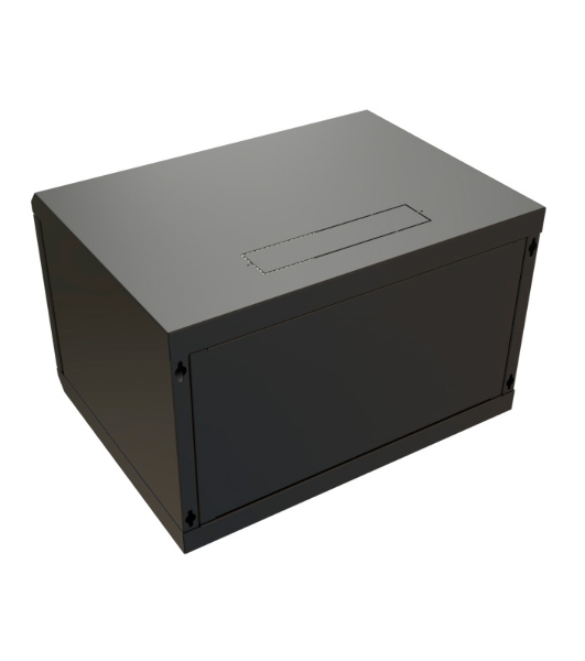 Шкаф коммутационный WRline (WR-TW-0945-SR-RAL9004) настенный 9U 600x450 мм пер. дв. металл 2 бок. пан. 60 кг черный 370 мм 500 мм IP20 сталь
