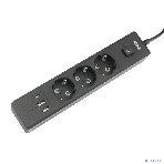 Бытовой удлинитель PowerCube, 3 р с/з вык.,3USB, 3500 Вт, 16А, 1.9 м, 3x1,0 черный PC-6B-2M, фото8