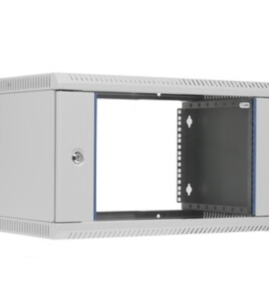 Шкаф коммутационный ЦМО (ШРН-6.350) настенный 6U 600x350 мм пер. дв. стекл 200 кг серый 300 мм 180 град.