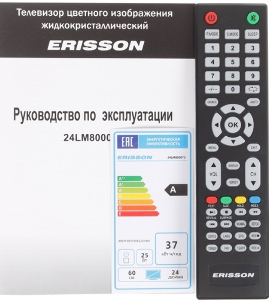 Телевизор Erisson 24' 24LM8000CT2 черный DLED HD Ready 60Hz