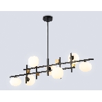 Светильник Ambrella light LH51017/7 BK/BS/FR черный/латунь/белый матовый G9*7 max 28W 1100*240*300, фото6