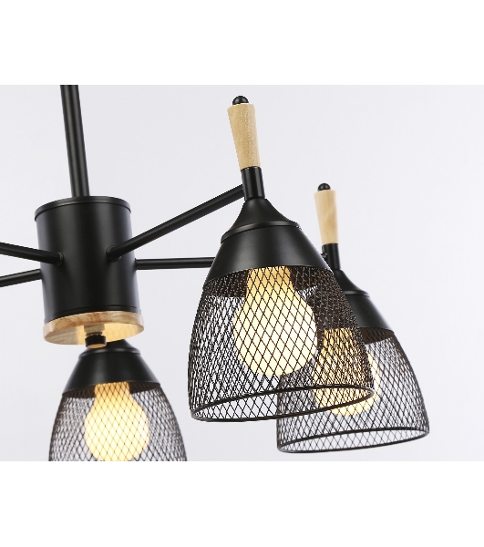 Светильник Ambrella light TR8015/5 BK черный E27*5 max 40W D600*385