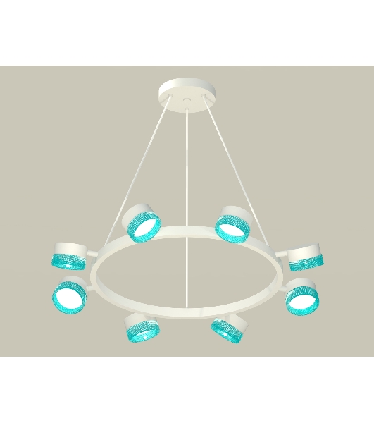 Светильник Ambrella light XB9195251/8 SWH/BL белый песок/голубой GX53 (C9195, N8488)