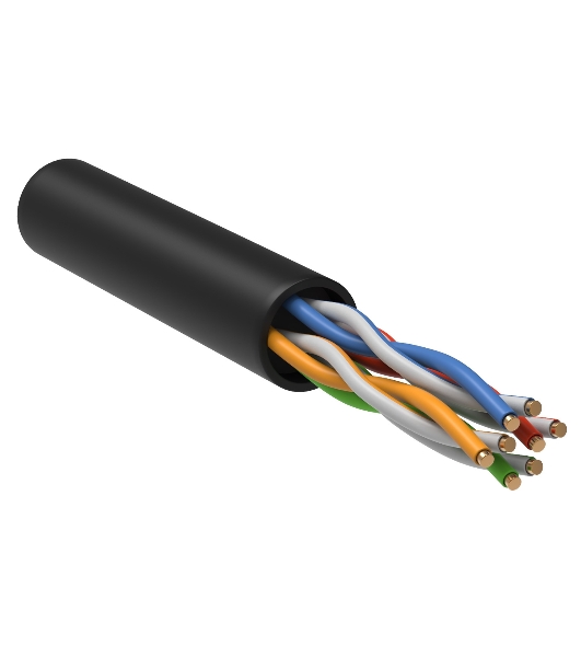 Кабель информационный ITK GENERICA BC3-C5E04-139-305-G кат.5е U/UTP не экранированный 4X2X24AWG LDPE внешний 305м черный