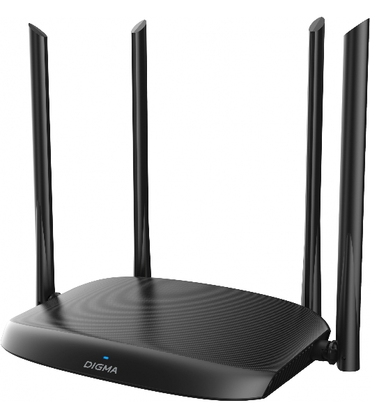 Роутер беспроводной Digma DWR-AC1202 AC1200 10/100/1000BASE-TX черный