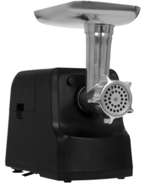 Мясорубка электрическая Brayer BR1612 черный, 2000 Вт, 2.0 кг/мин, реверс, защита от перегрузки, металлический лоток, насадки - 6