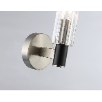 Светильник настенный Ambrella LH55507 SN/BK/CL сатин никель/черный/прозрачный E14 max 40W 120*100*250, фото3