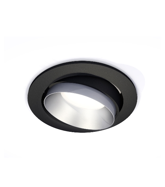 Комплект встраиваемого поворотного светильника Ambrella light XC7652023 SBK/MCH черный песок/хром матовый MR16 GU5.3 (C7652, N7033)