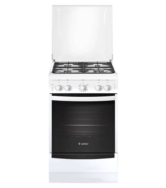Плита газовая Gefest ПГ 5100-02 0009 белый, конфорок 4 шт, духовка 52 л, 50 см x 85 см x 58.5 см
