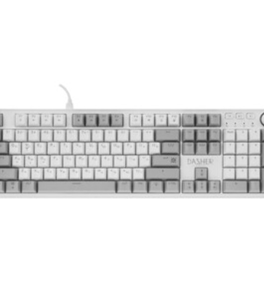Клавиатура Defender Dasher GK-472 проводная, USB Type-A, белый/серый