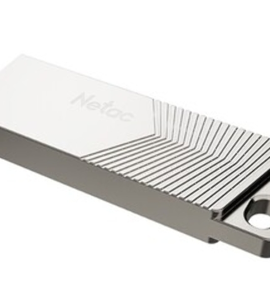 Флешка USB Netac UM1 (NT03UM1N-128G-32PN), 128Gb, USB 3.2, R/W 150/45, серебристый