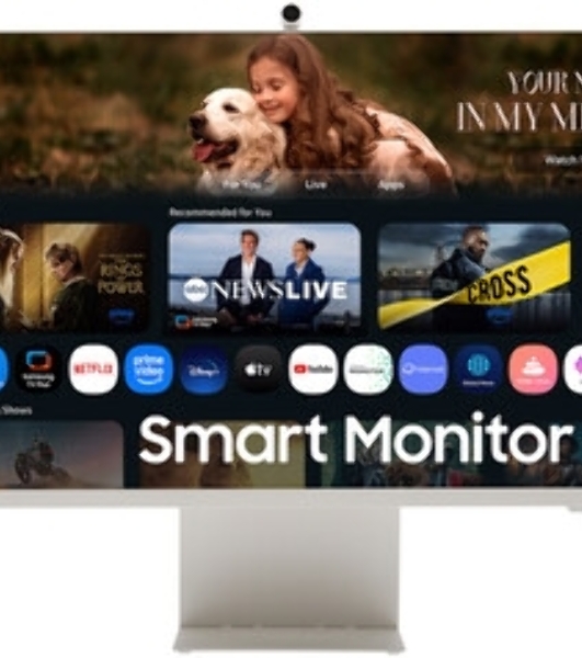 Монитор 31.5' Samsung Smart M8 M80F VA 3840x2160, 60 Гц, 4 мс, 16:9, 400 кд/м², HDMI 2.0, USB-C, USB Hub (2x USB), HDR10+, динамики (2x5 Вт), веб-камера, белый