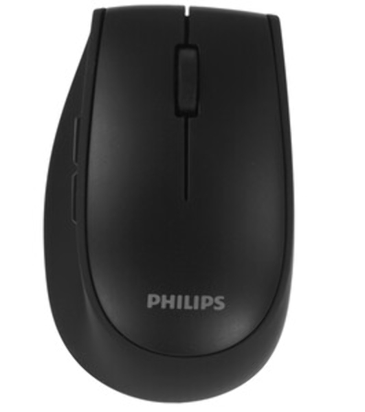 Мышь беспроводная Philips SPK7627 черный, 1600 dpi, радиоканал, Bluetooth, USB, кнопки - 5