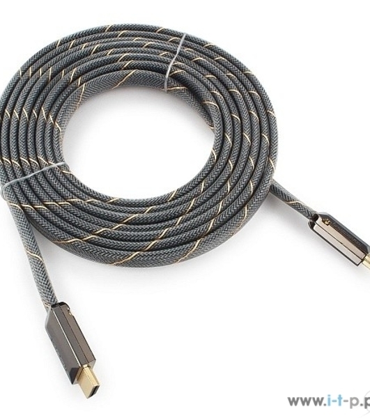 Кабель Cablexpert HDMI, серия Platinum, 4,5 м, v2.0, M/M, плоский, позол.разъемы, металлический корпус, нейлоновая оплетка, блистер
