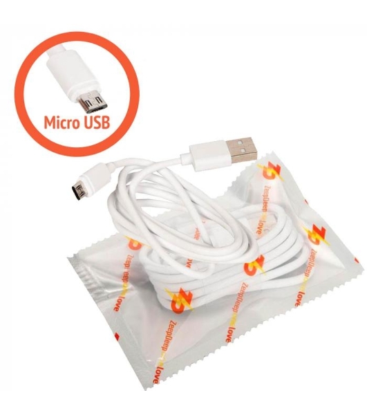 Кабель Micro USB ZeepDeep OneLove 3A FastCharging, 1m, white
