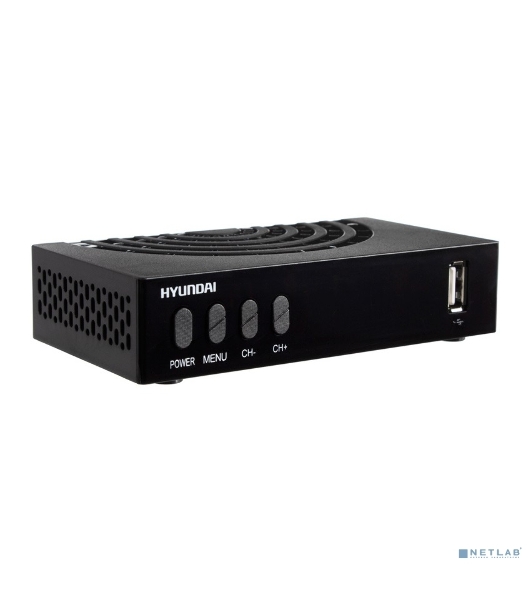 Приставка для цифрового ТВ Hyundai H-DVB440 черный, DVB-T2, DVB-T, DVB-C, HDMI, USB 2.0 x2
