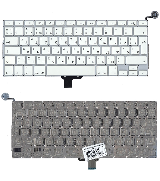 Клавиатура для ноутбука MacBook A1342 2009/2010 белая 13,3' большой Enter