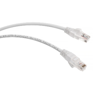 Шнур коммутационный Cabeus, Cat.5e, неэкр., U/UTP, RJ45/RJ45, LSZH, AWG24, 1м, белый