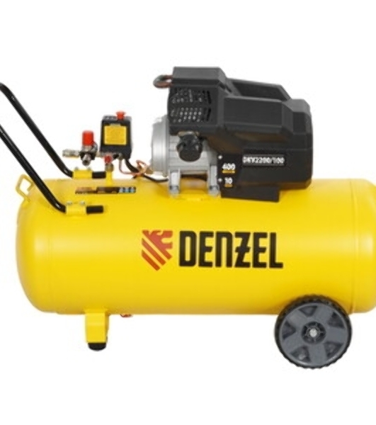 Компрессор воздушный Denzel DKV2200/100,Х-PRO (58079) 2.2 кВт, 400 л/мин, 100л