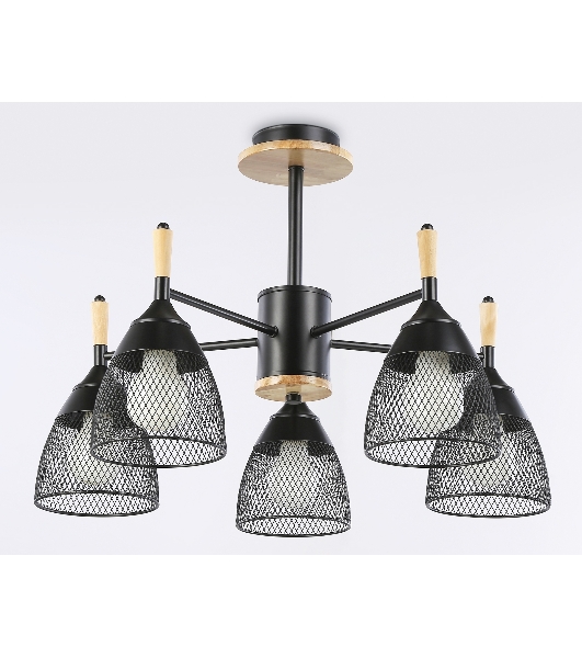 Светильник Ambrella light TR8015/5 BK черный E27*5 max 40W D600*385