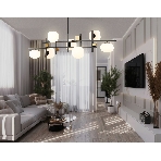 Светильник Ambrella light LH51017/7 BK/BS/FR черный/латунь/белый матовый G9*7 max 28W 1100*240*300, фото3