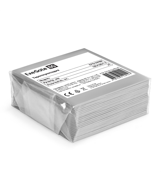 Термопрокладка ExeGate EPG-2WMK (100x100x1.5 mm, 1,7 Вт/ (м•К), теплопроводящая клейкая двухсторонняя, комплект 25шт)