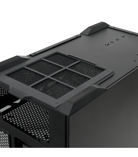 Компьютерный корпус без блока питания HSPD F711-TGbK, Panoramic Full Tower, Black, TG, 0.7 SPCC, no fans ATX, mATX, mITX 190/420/280мм 2x2.5', 2x3.5', 7xPCI 1xUSB-A 3.0, 1xUSB-C 445x235x475мм