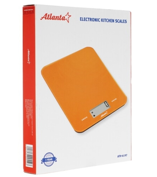 Весы кухонные электронные Atlanta ATH-6197 (orange)