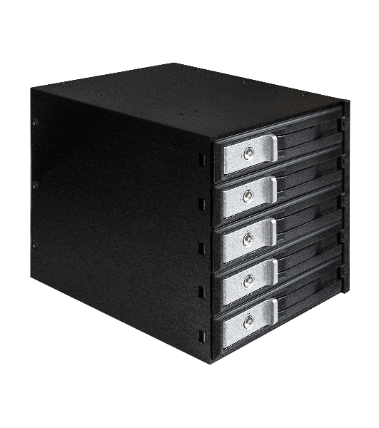 Корзина для HDD ExeGate EX289284RUS HS535-12G (универсальная, на 5*3,5' SATA3/12G SAS HDD, занимает 3*5,25' отсека)