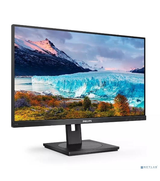 Монитор 23.8' Philips 242S1AE IPS 1920x1080, 75 Гц, 4 мс, 16:9, 300 кд/м2, 1xHDMI, 1xDP, 1xDVI, 1xVGA, 1x3.5 мм, черный