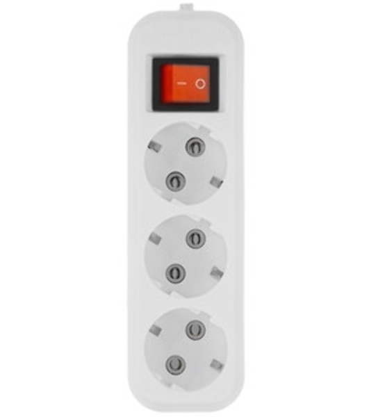 Удлинитель Smartbuy (SBE-16-3-02-ZS) 3 гнз х 2,0 м (16А/3.5 кВт, ПВС 3х1.0)