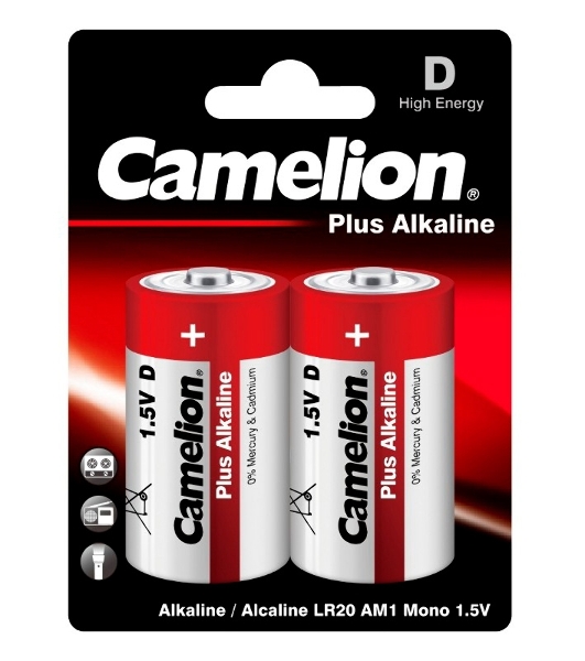 Элемент питания алкалиновый Camelion LR LR20 BL-2 (блист.2шт) 1.5 В