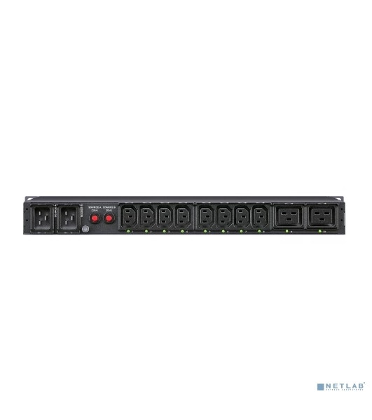 Блок распределения питания ATS CyberPower 1U type, 16Amp, plug IEC 320 C20, (8) IEC 320 C13 (2) IEC 320 C19