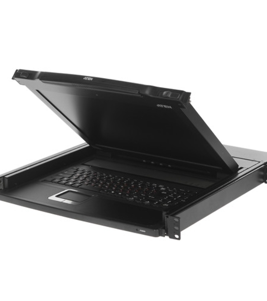 Консоль управления для KVM-переключателей ATEN (CL1000M-ATA-RG) 19', SVGA+KBD+MOUSE PS/2, с KVM-шнуром PS/2 1.8м., LCD экран 17', лат./рус. клавиатура