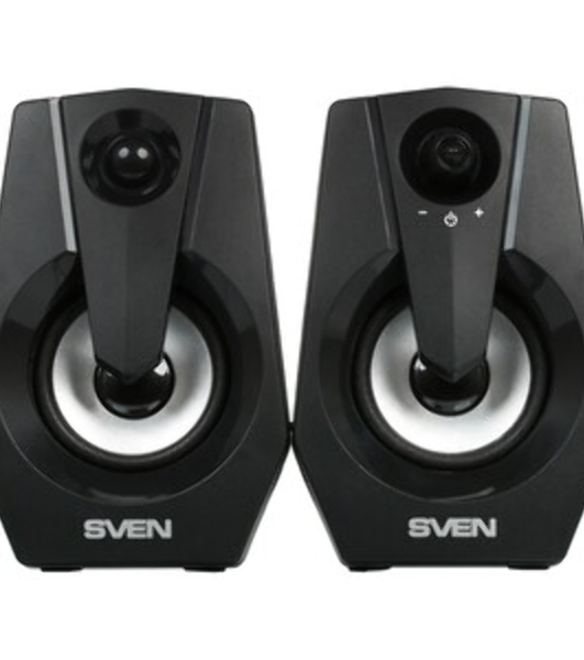Акустическая система SVEN 370 2.0 черные (2x2W, USB, RGb подсветка)