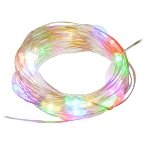 Гирлянда Neon-night 'Роса' с крупными каплями 2 м, 20 LED, цвет свечения мультиколор, 2хCR2032 в комплекте, тонкий батарейный блок, фото7