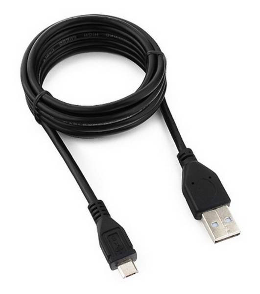 Кабель USB2.0 Pro Cablexpert CCP-mUSB2-AMBM-1M, AM/microBM 5P, 1м, экран, черный, пакет