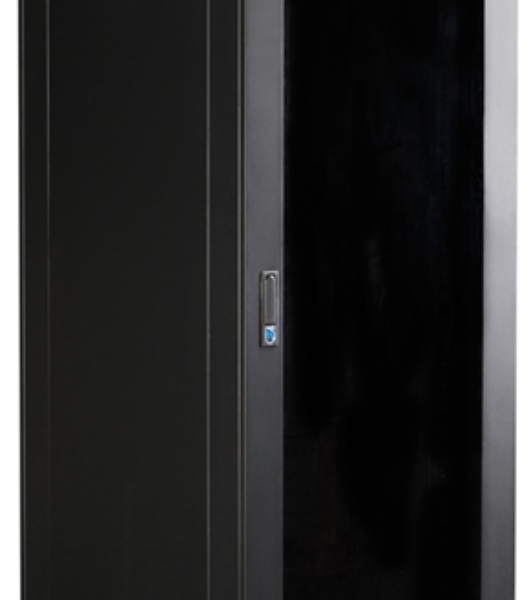 Шкаф 19' Business, 22U 600x800, черный, передняя дверь стекло, задняя дверь распашная металл