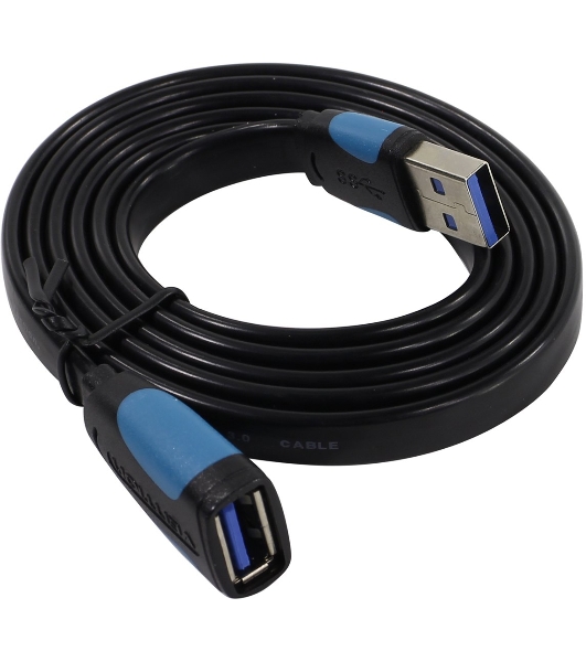 Кабель-удлинитель Vention USB 3.0 AM/AF - 1м плоский VAS-A13-B100