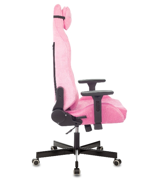 Кресло Knight N1 Fabric розовый, велюр, 120 кг, механизм качания