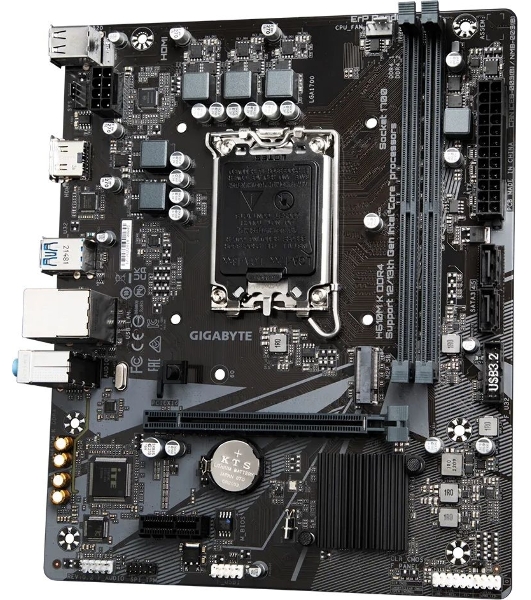 Материнская плата Gigabyte H610M K DDR4 V2.0, LGA 1700, Intel H610, 2xDDR4, 2xSATA, 1xM.2, 1xPCIe 4.0 x16, 1xPCIe x1, 1xHDMI, 1x 1Gb LAN, 2xUSB-A 3.2 Gen 1, 4xUSB-A 2.0, 3x 3.5 мм, 7.1, mATX