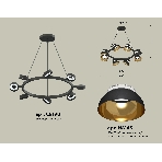 Светильник Ambrella light XB9198101/8 SBK/PYG/CL черный песок/золото желтое полированное/прозрачный GX53 (C9198, N8145), фото 1