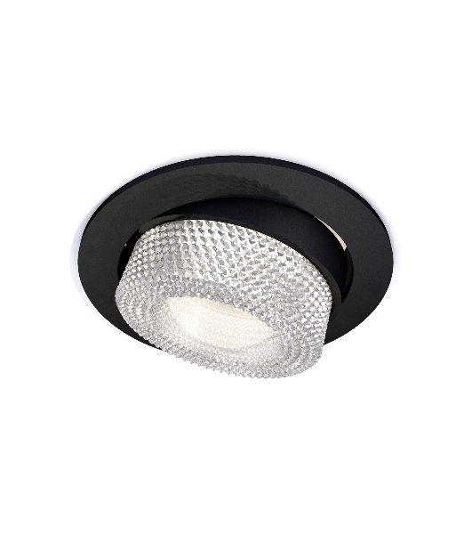 Комплект встраиваемого поворотного светильника Ambrella light XC7652060 SBK/CL черный песок/прозрачный MR16 GU5.3 (C7652, N7191)
