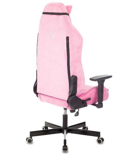 Кресло Knight N1 Fabric розовый, велюр, 120 кг, механизм качания