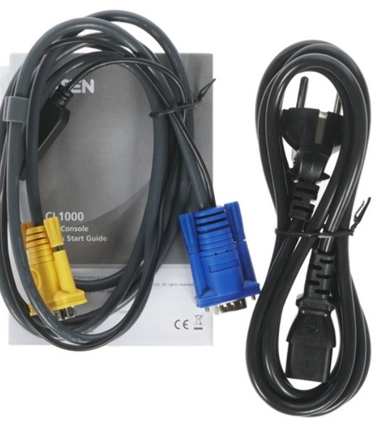 Консоль управления для KVM-переключателей ATEN (CL1000M-ATA-RG) 19', SVGA+KBD+MOUSE PS/2, с KVM-шнуром PS/2 1.8м., LCD экран 17', лат./рус. клавиатура
