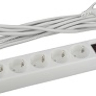 Сетевой фильтр ЭРА USF-5es-3m-W, 3 м, белый